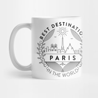 Paris Minimal Badge Design Mug